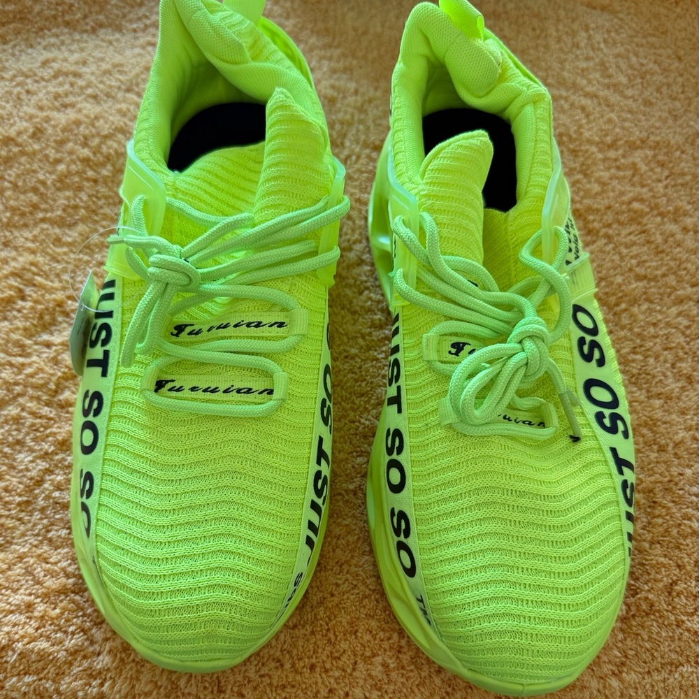 Mens Neon Green Athletic Shoes